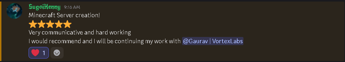 Client Review - SugoiKenny